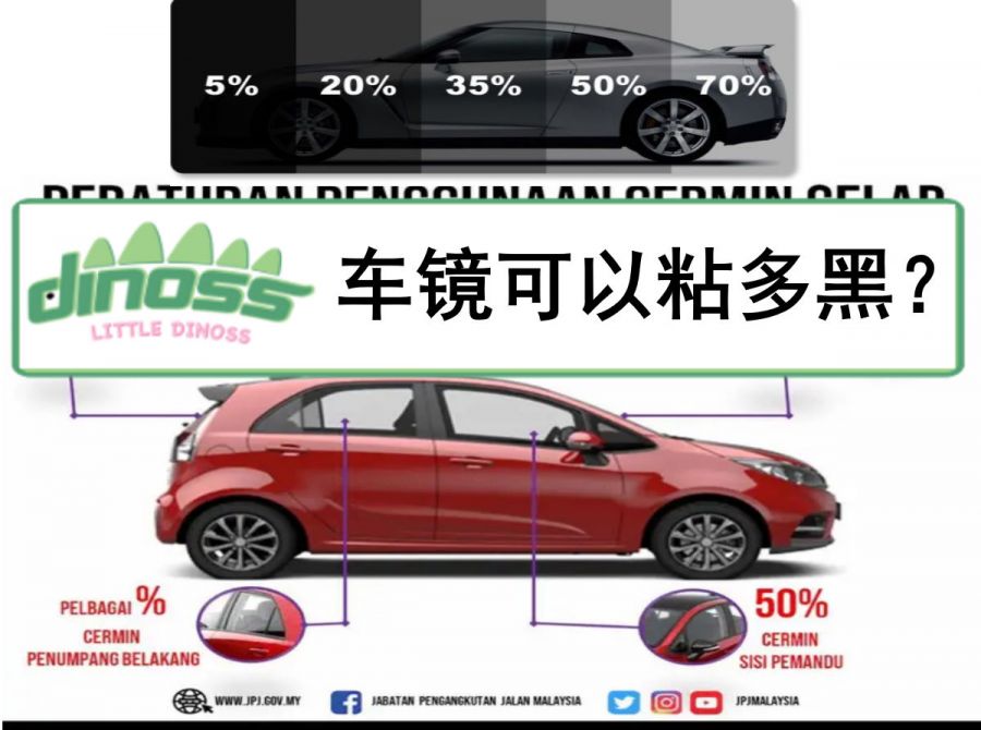 车镜可以粘多黑？