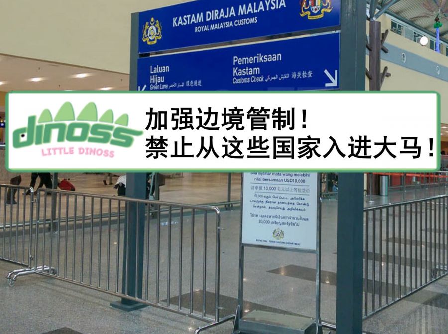 加强边境管制！禁止从这些国家入进大马！