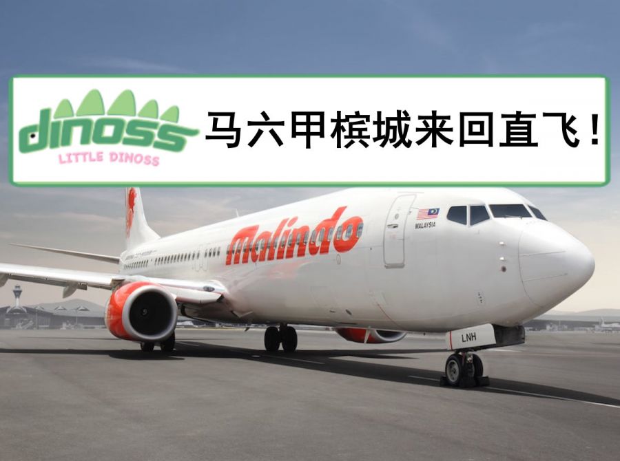 马六甲槟城来回直飞！